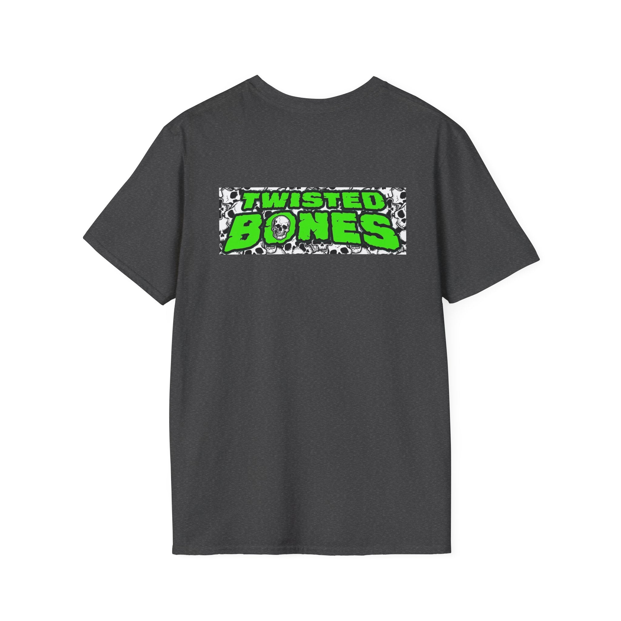 Twisted Bones Graphic Tee — Neon Green Skull Logo T-Shirt