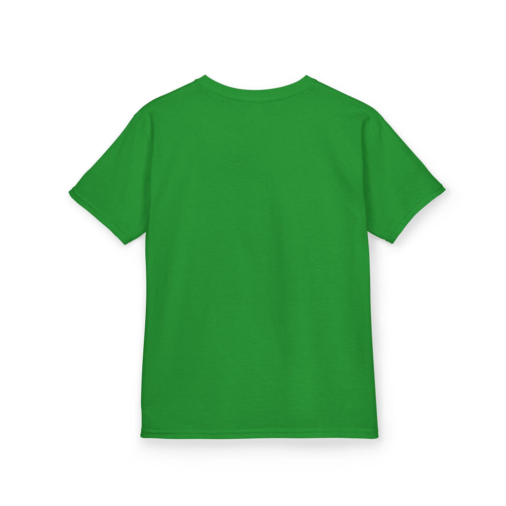 Kids T-Shirt - 'Twisted Bones' Skull & Crossbones Graphic Tee (Green Grunge)