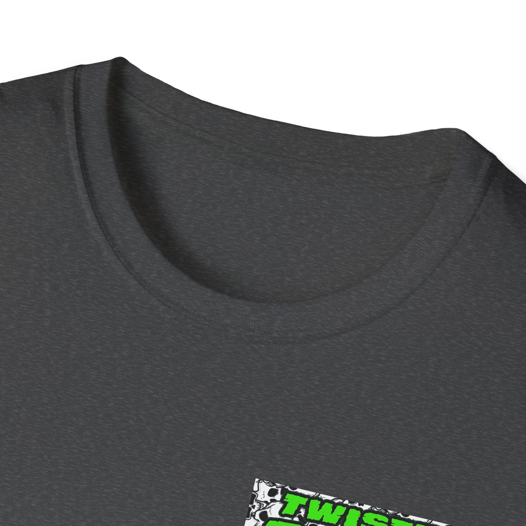 Twisted Bones Graphic Tee — Neon Green Skull Logo T-Shirt