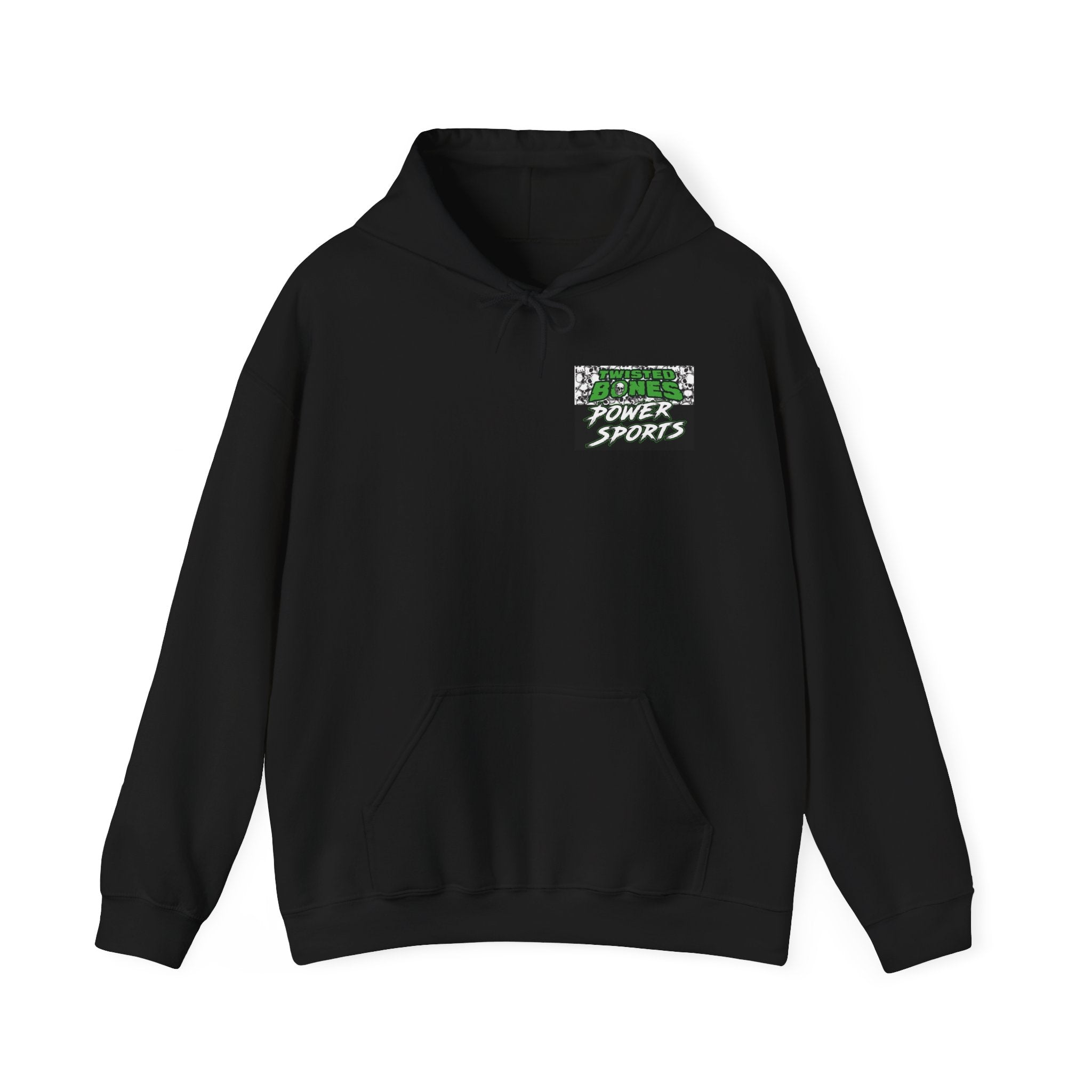 Twisted Bones Power Sports Hoodie — Retro Green Graphic Pullover