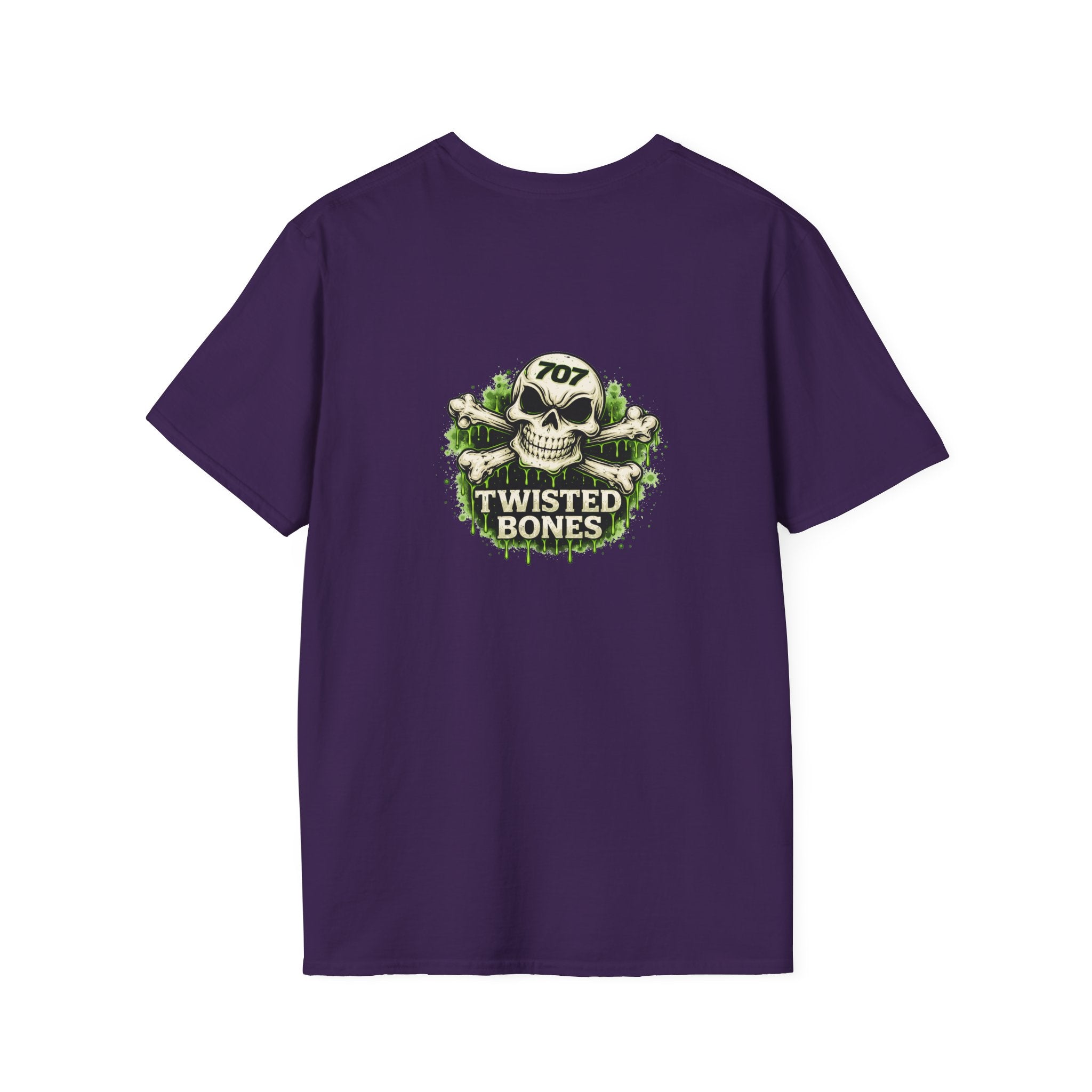 Twisted Bones Skull T-Shirt — 707 Motorcycle Skull Graphic Tee
