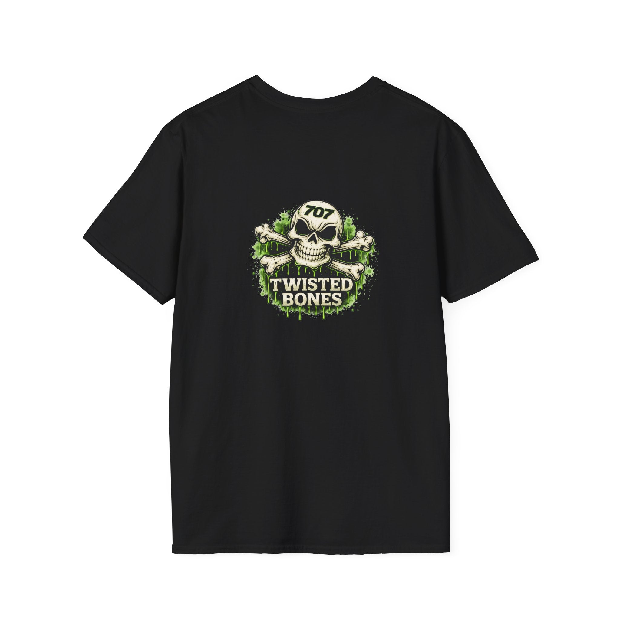 Twisted Bones Skull T-Shirt — 707 Motorcycle Skull Graphic Tee